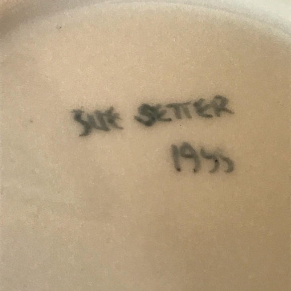 Hand Painted Signed Plate & Bowl 6” France - Picture 7 of 7